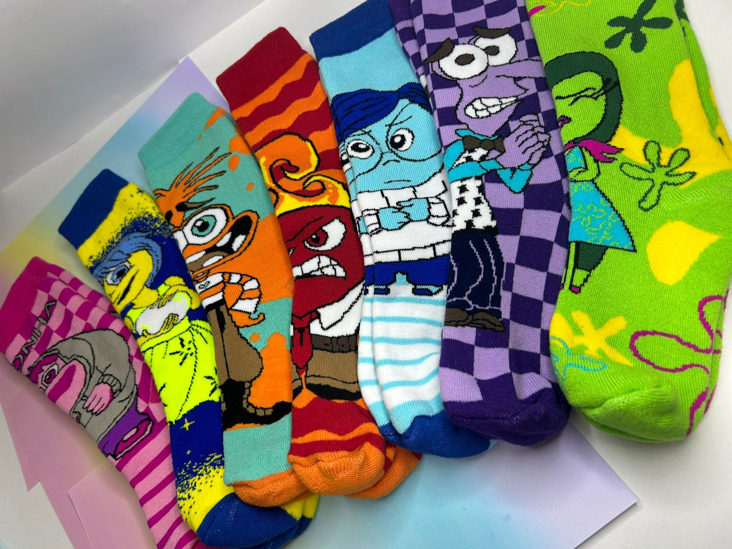 Meias infantil divertidas cano alto de algodão - Personagens variados