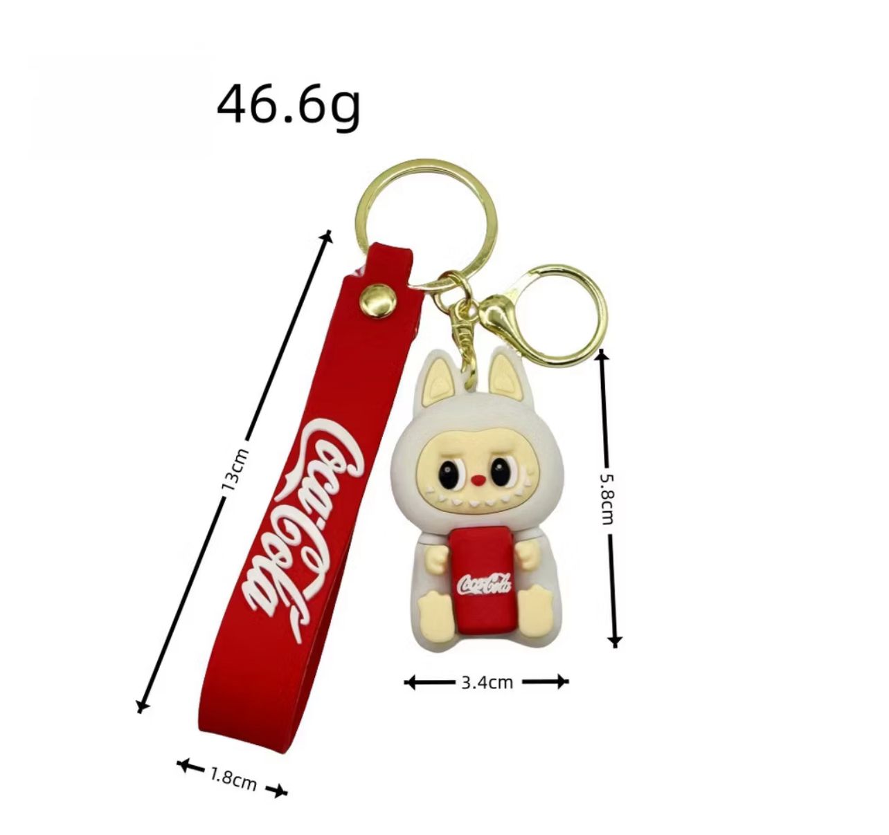 Chaveiro Labubu Coca-Cola Chaveiro