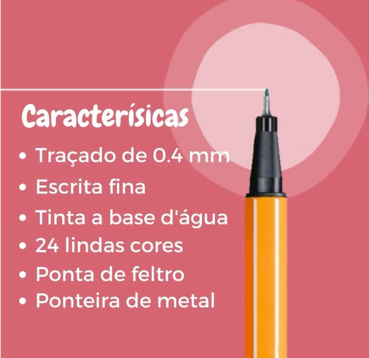 Kit 12/24/36 cores Fine Line  Coloridas Ponta Fina 0.4 mm Fineliner