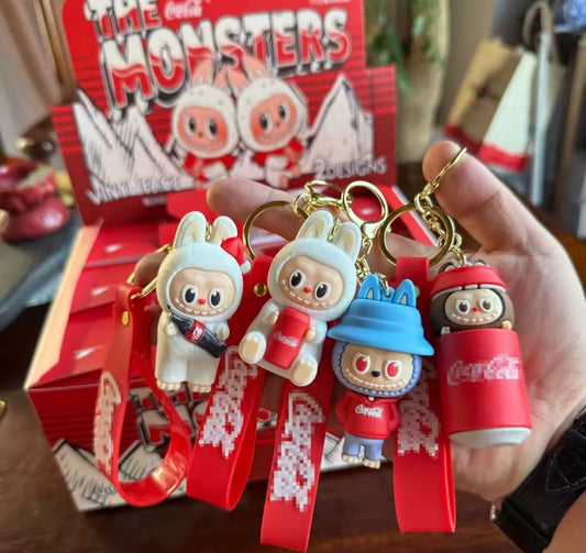 Chaveiro Labubu Coca-Cola Chaveiro