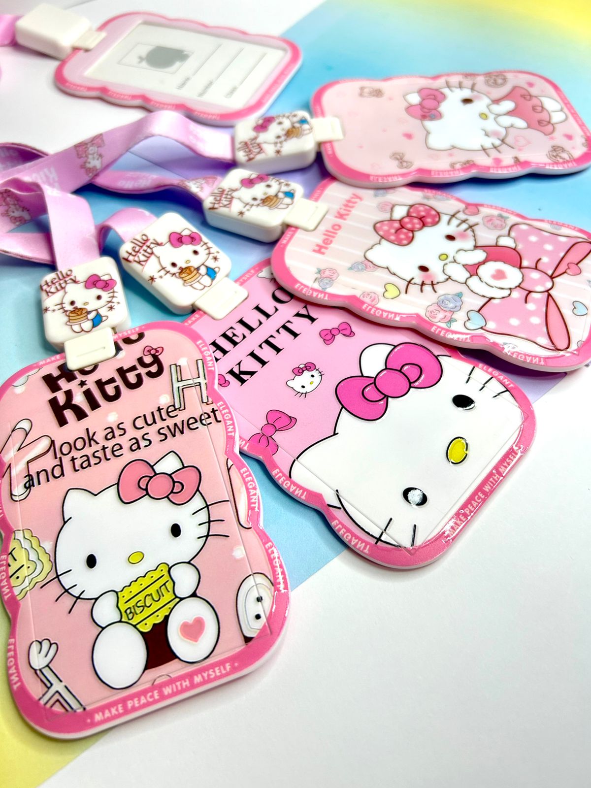 Porta Crachá e cartão Hello Kitty