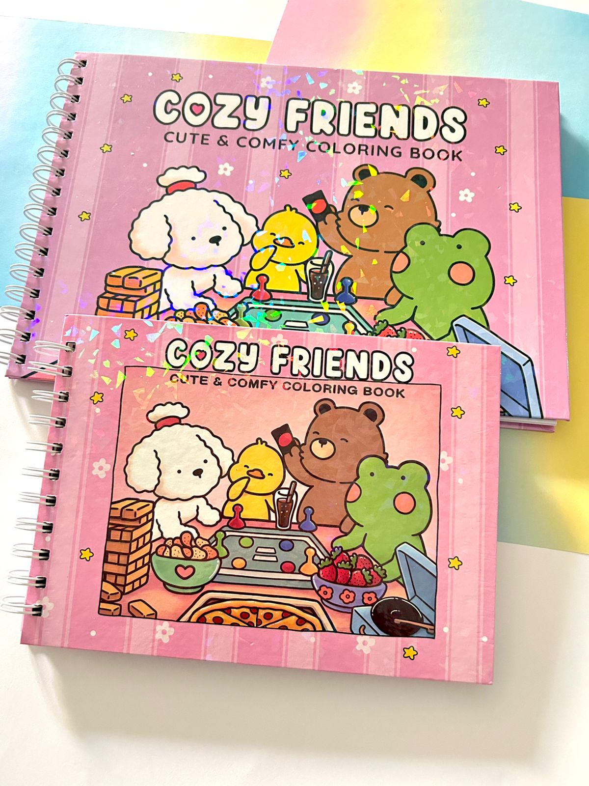 Livro de colorir A4 - Capa dura holográfica