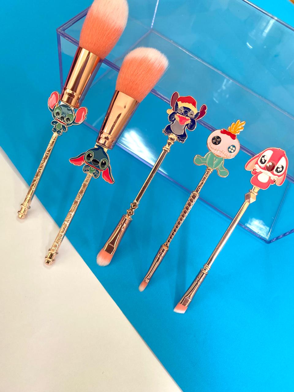 Kit Pincel Make up Personagens Disney - 5 itens