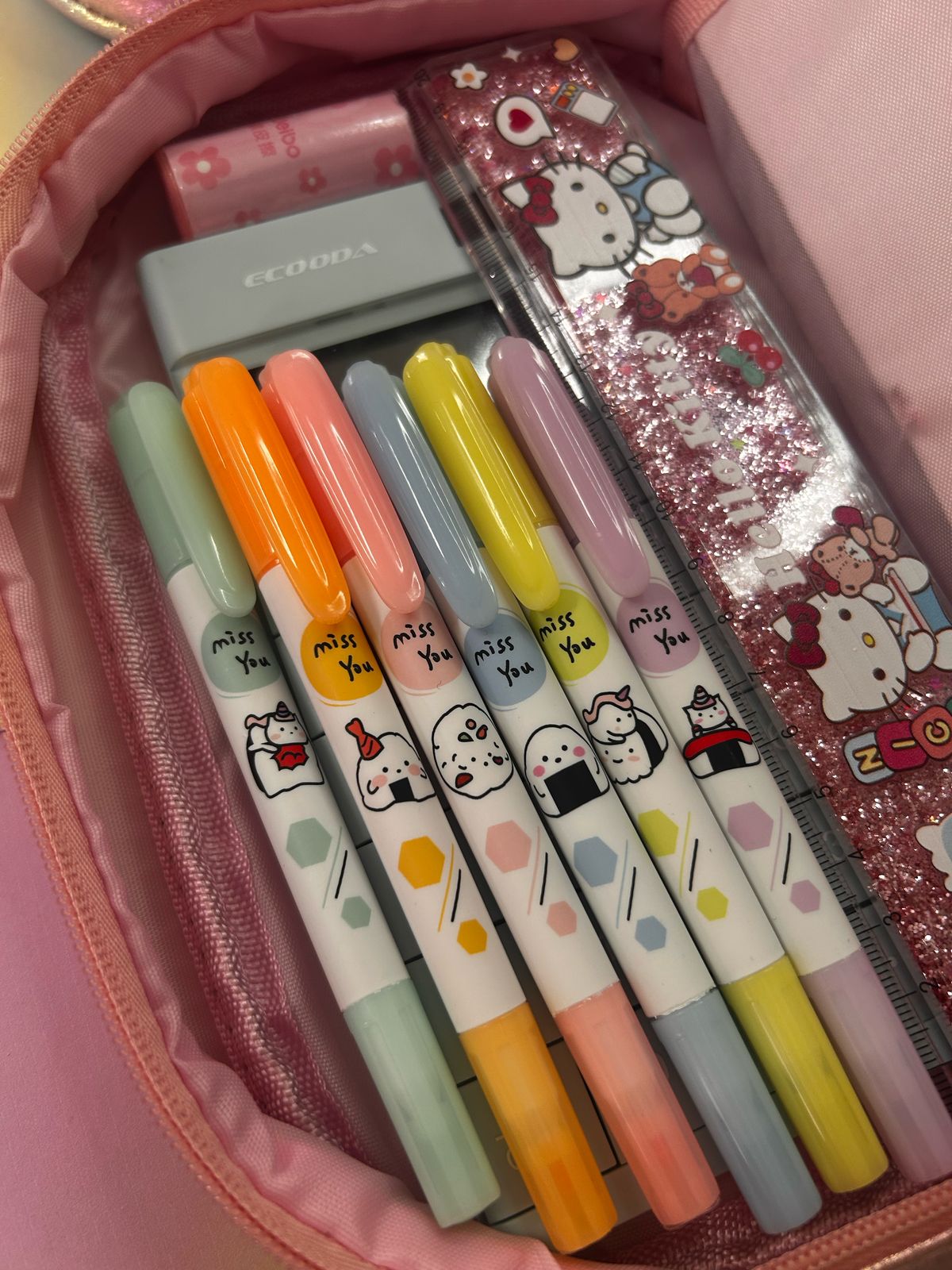 Estojo box Stitch ziper com divisória