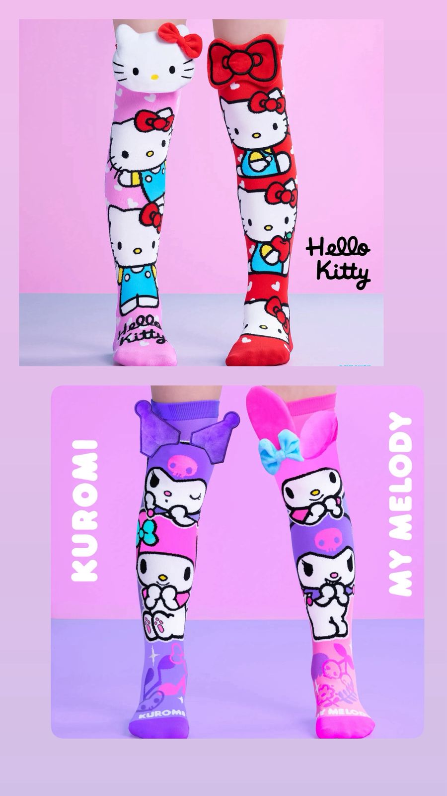 Meias Infantil 3D Malucas - Personagens variados