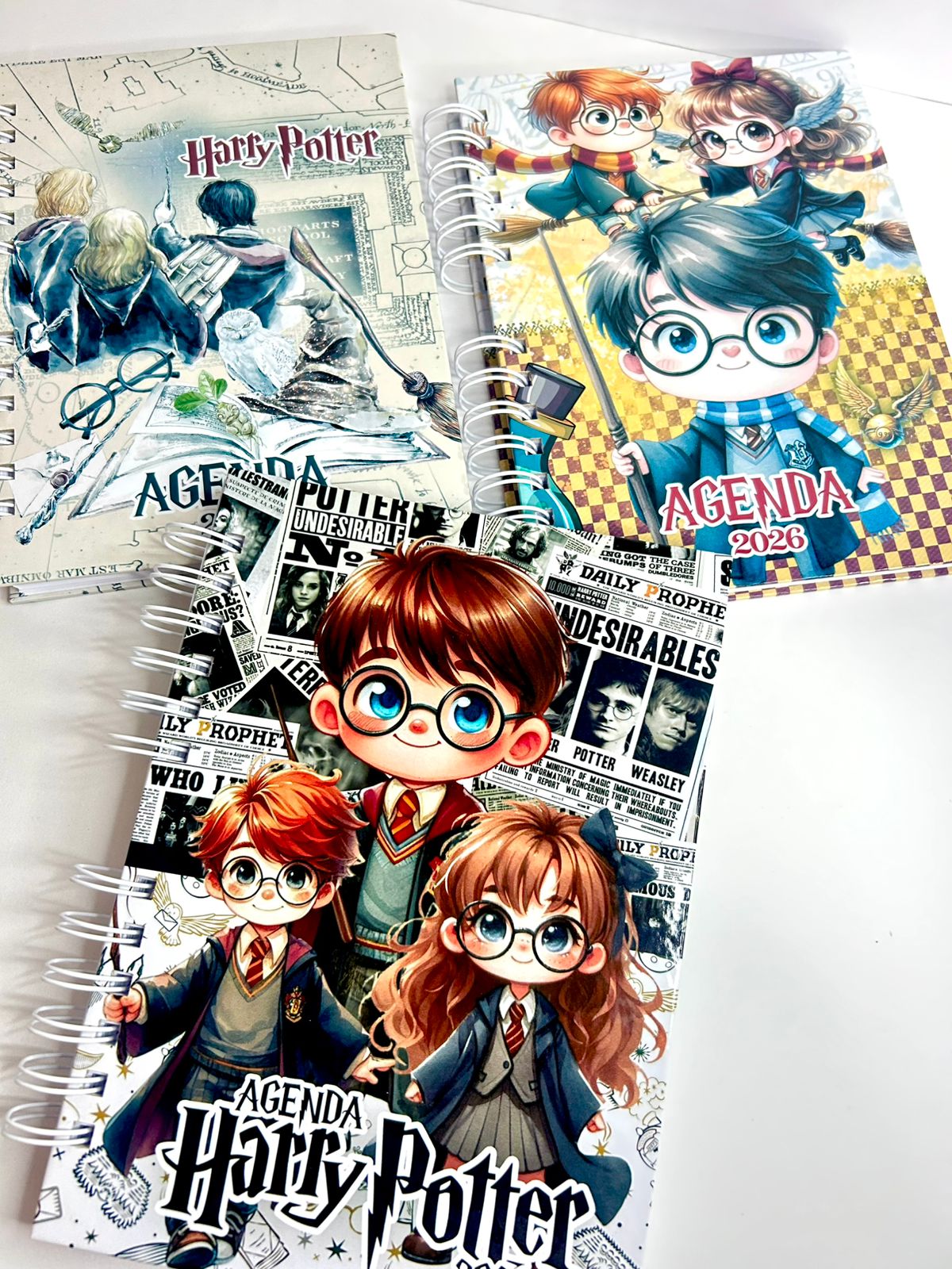 Agenda calendário 2026 - Espiral Tamanho A5 - Personagens variados