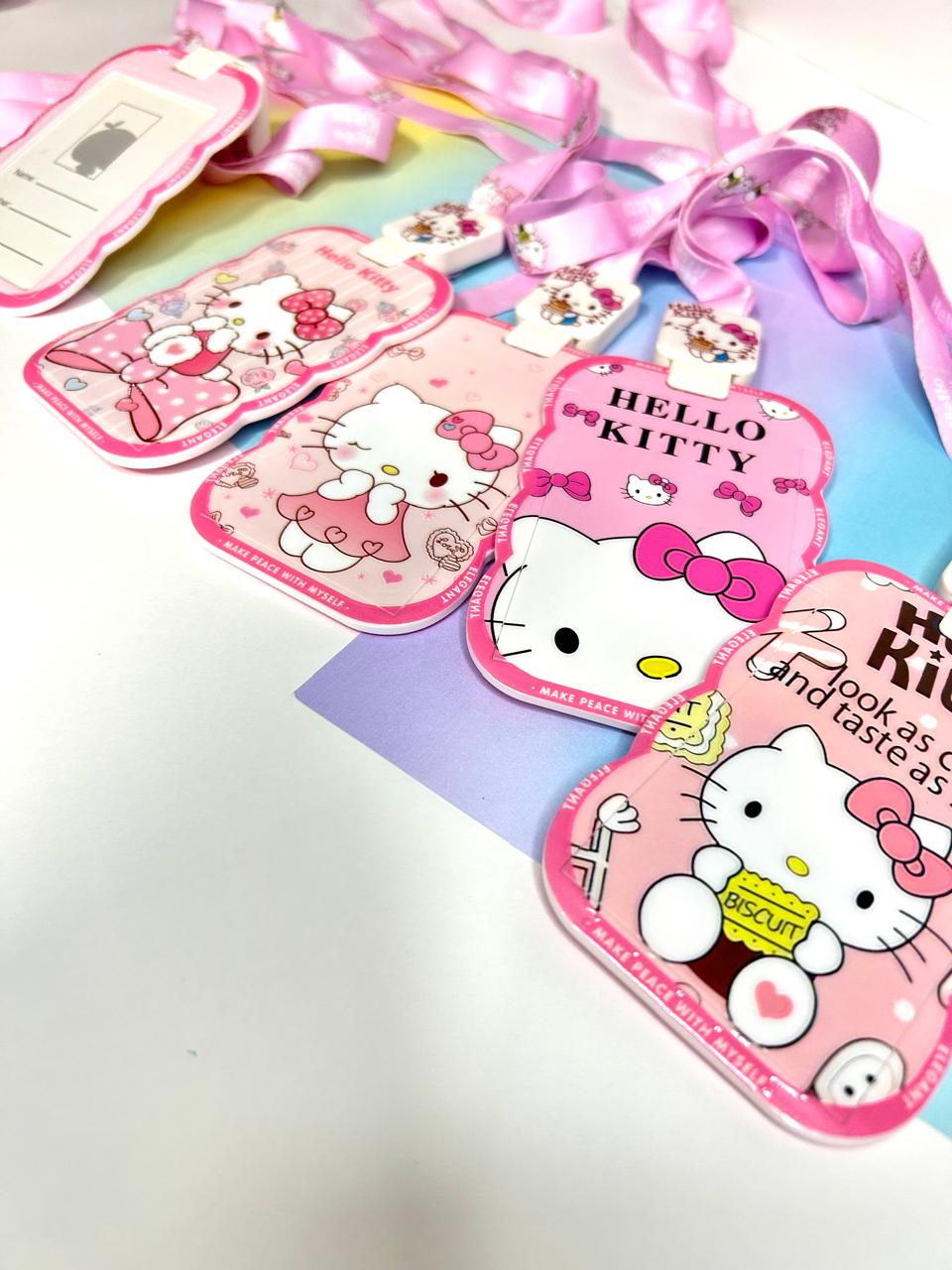 Porta Crachá e cartão Hello Kitty