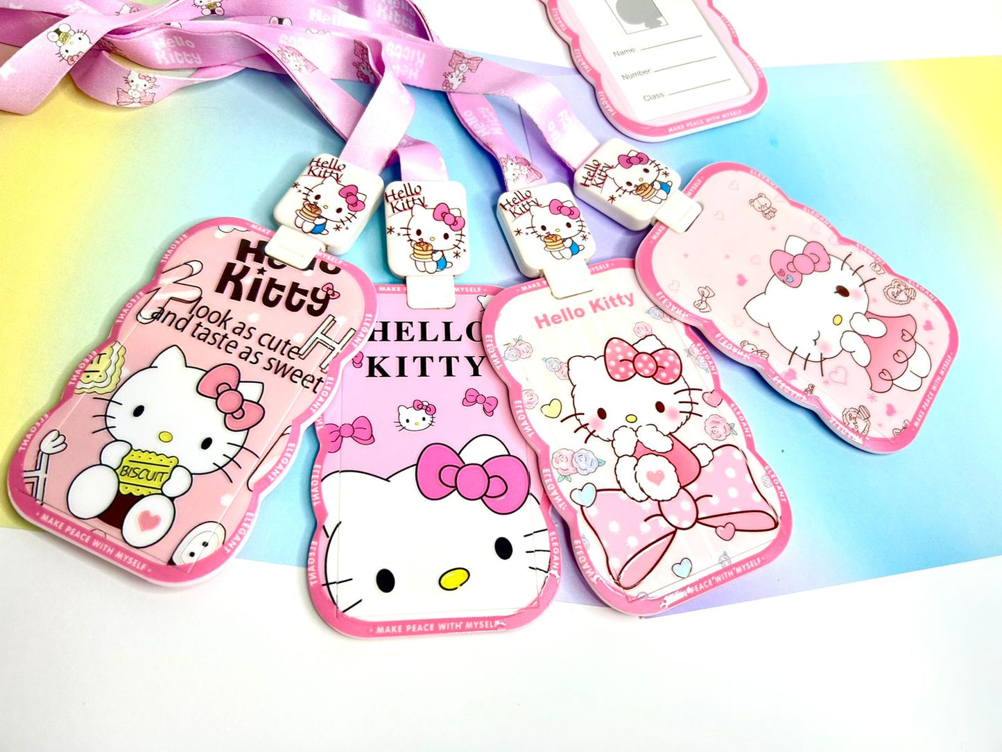 Porta Crachá e cartão Hello Kitty