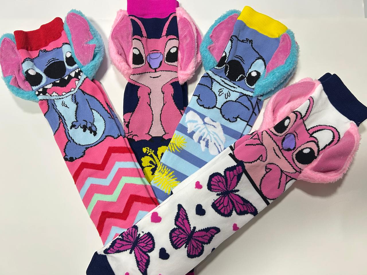 Meia Stitch coloridas 3D