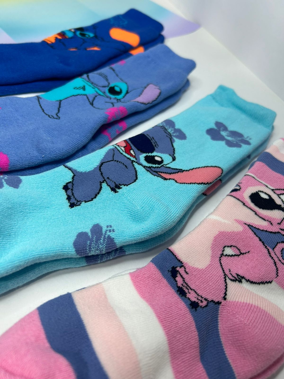 Meias infantil divertidas cano alto de algodão - Personagens variados