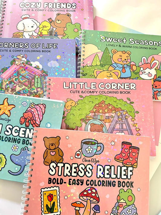 Livro de colorir A4 - Capa dura holográfica