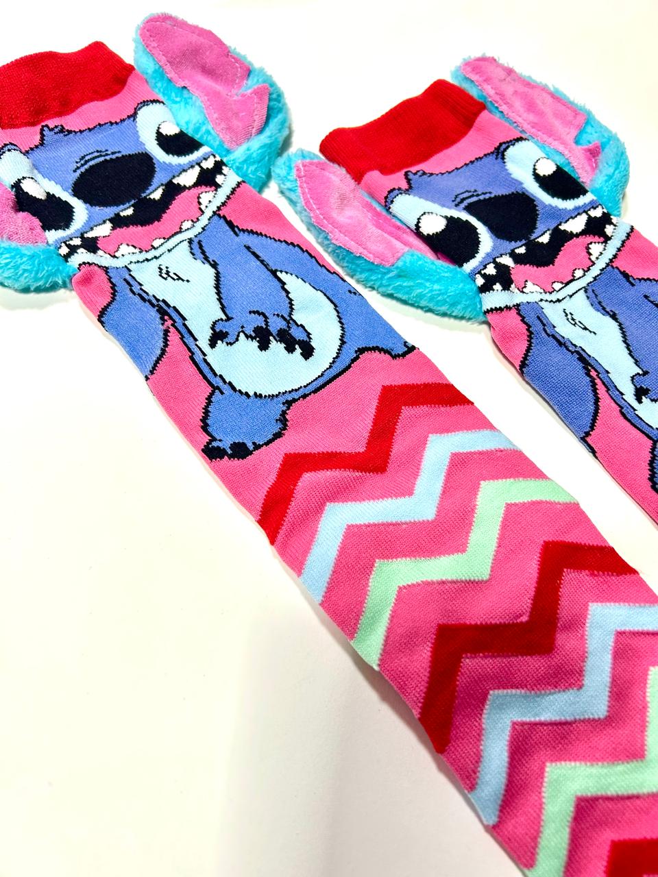 Meia Stitch coloridas 3D