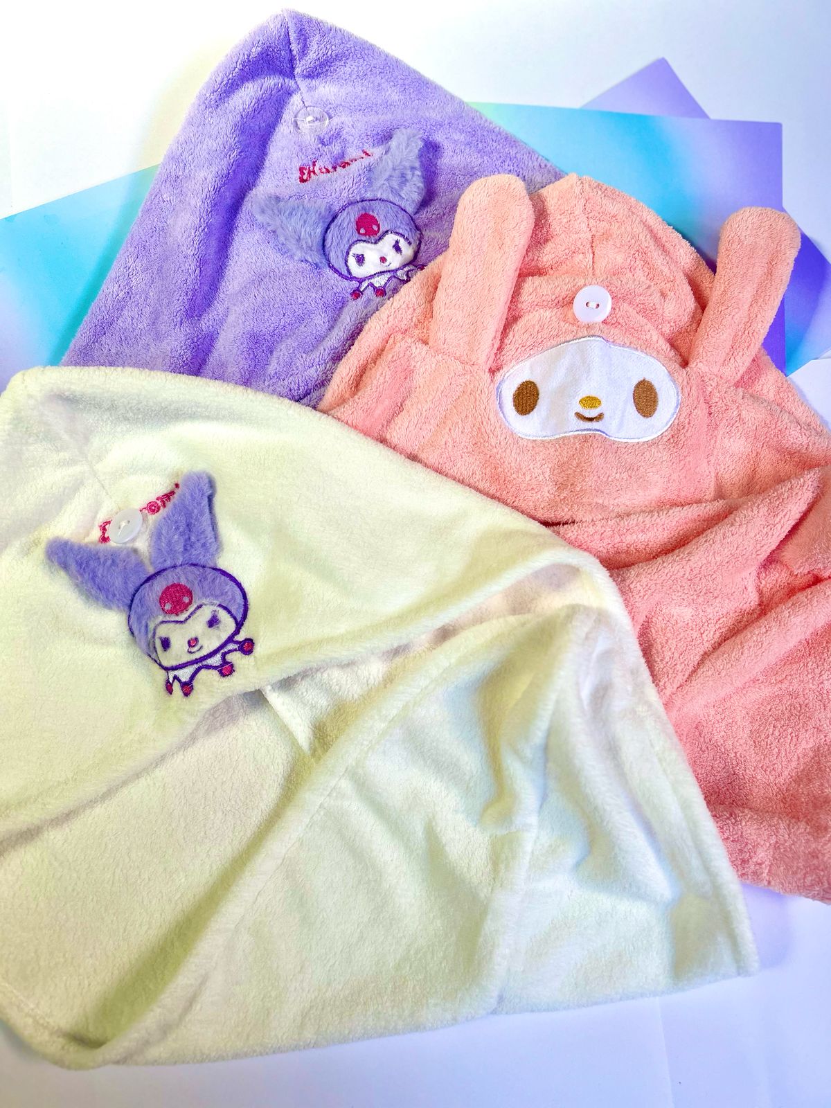 Toalhas cabelo personagens