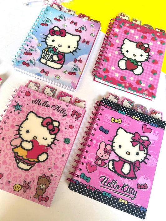 Caderno divisória  Hello Kitty - Tamanho A5